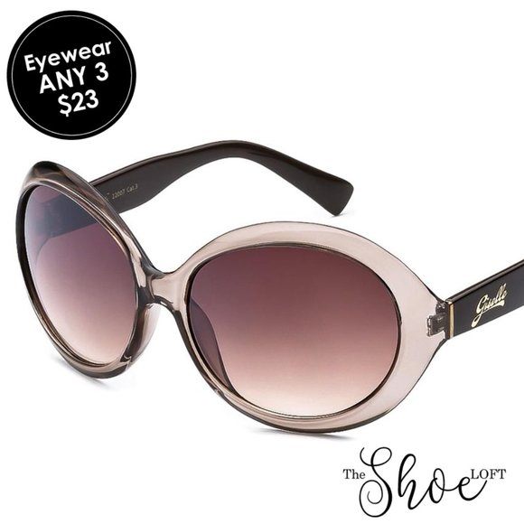 Giselle Gray Frame Rounded Cat Eye Sunglasses